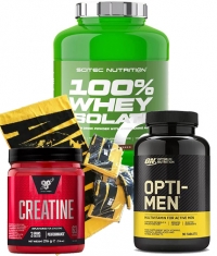 PROMO STACK SCITEC ISOLATE + OPTI MEN  + CREATINE + TOWEL